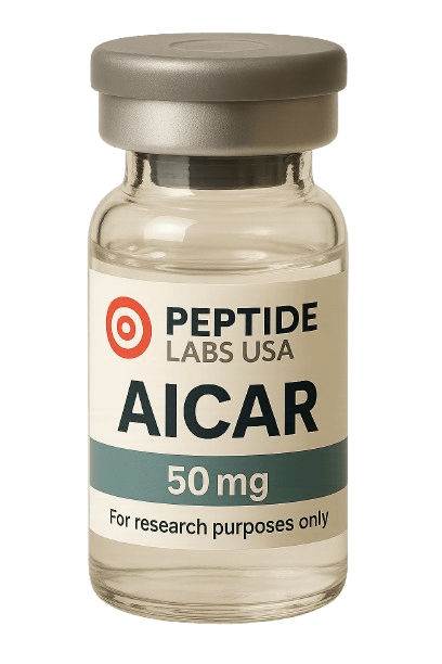AICAR 50mg - Primarily studied for muscle growth, fat loss, recovery, longevity, cognitive performance, and more. - 99% HPLC purity research peptide